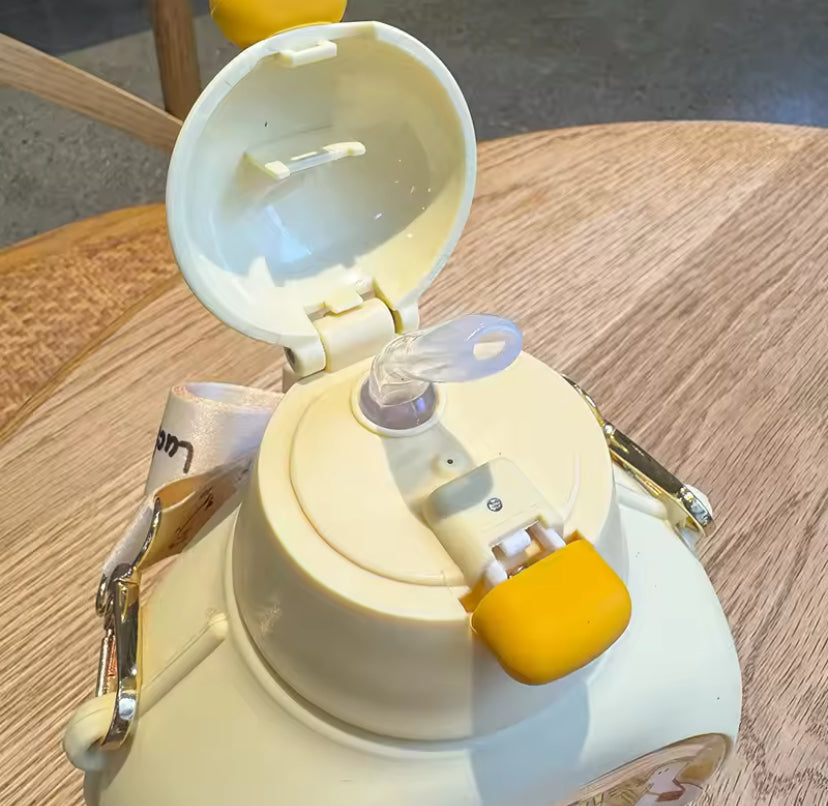 650ML Kawaii Kids Water Bottle, Large Capacity Plastic Straw Drinking Cup, Kids Water Bottle 650ML Kawaii Kids Water Bottle, Large Capacity Plastic Straw Drinking Cup, Kids Water Bottle